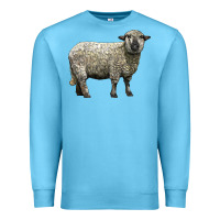 Ocean Blue hampshire sheep Premium Sweatshirt - LillyAllenDesigns