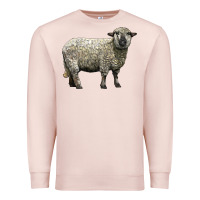 Pale Pink hampshire sheep Premium Sweatshirt - LillyAllenDesigns