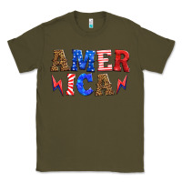 Army Green america thunderbolt Classic Tee - HRA Design Shop