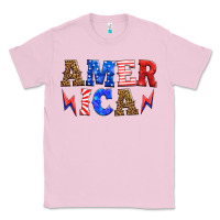 Bubblegum Pink america thunderbolt Classic Tee - HRA Design Shop
