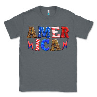 Charcoal Heather america thunderbolt Classic Tee - HRA Design Shop