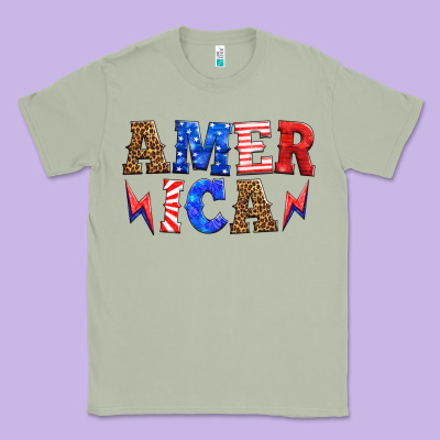America Thunderbolt Classic Tee Designed By Hra Design Shop