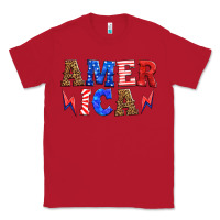 Red america thunderbolt Classic Tee - HRA Design Shop