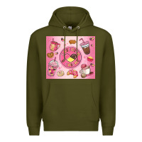 Army Green cafecito y chisme Premium Hoodie - MaliasSmallBusiness