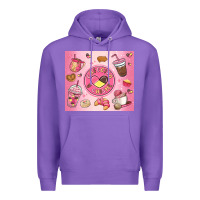 Purple cafecito y chisme Premium Hoodie - MaliasSmallBusiness