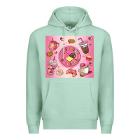 Seafoam cafecito y chisme Premium Hoodie - MaliasSmallBusiness