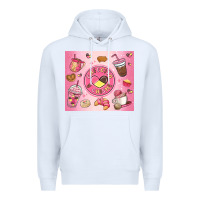 White cafecito y chisme Premium Hoodie - MaliasSmallBusiness