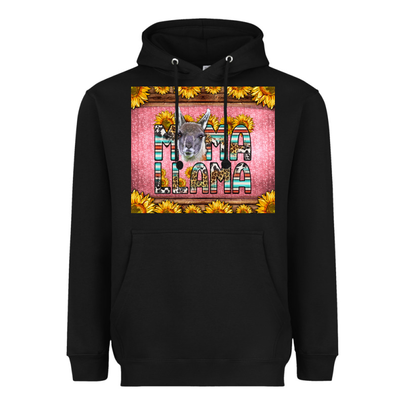 Mama Llama Sunflowers Heavyweight Hoodie by LillyAllenDesigns | Teevron