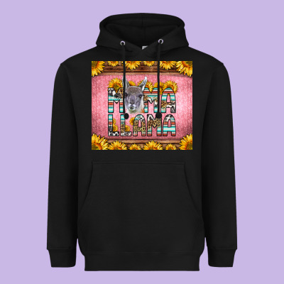 Mama Llama Sunflowers Heavyweight Hoodie Designed By Lillyallendesigns