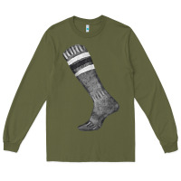 Army Green black sock fa element Long Sleeve Tee - FaDigitalArtStudio