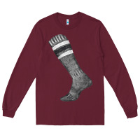 Burgundy black sock fa element Long Sleeve Tee - FaDigitalArtStudio