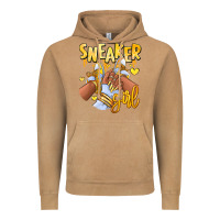 Vintage Camel yellow sneaker girl afro woman Vintage Hoodie - RanaPortraitStore