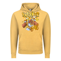 Yellow Sneaker Girl Afro Woman Vintage Hoodie | Teevron