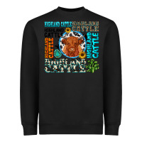 Black highland cattle Heavyweight Sweatshirt - texasbilliewilder