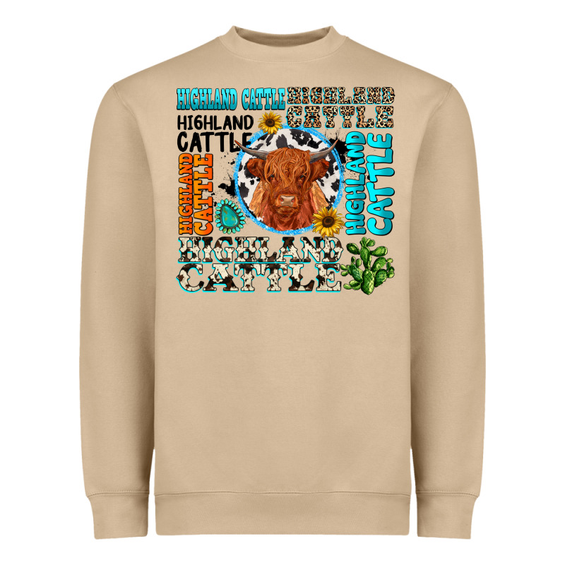 Highland Cattle Heavyweight Sweatshirt by texasbilliewilder | Teevron
