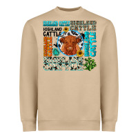 Mushroom highland cattle Heavyweight Sweatshirt - texasbilliewilder