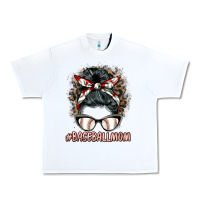 White baseballmom messy bun Urban Heavy Tee - BarkalooDesign