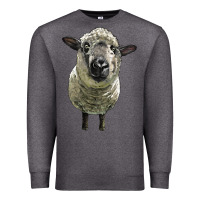 Charcoal Heather hampshire sheep head Premium Sweatshirt - LillyAllenDesigns