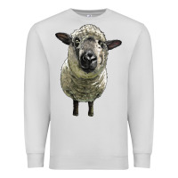 Dove Grey hampshire sheep head Premium Sweatshirt - LillyAllenDesigns
