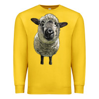 Lemon hampshire sheep head Premium Sweatshirt - LillyAllenDesigns