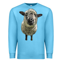 Ocean Blue hampshire sheep head Premium Sweatshirt - LillyAllenDesigns