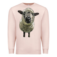 Pale Pink hampshire sheep head Premium Sweatshirt - LillyAllenDesigns