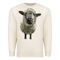 Sandshell hampshire sheep head Premium Sweatshirt - LillyAllenDesigns
