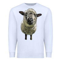 White hampshire sheep head Premium Sweatshirt - LillyAllenDesigns