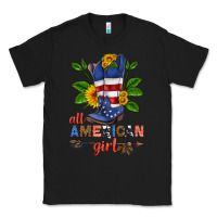 Black all american girl cowboy boot with sunflower Classic Tee - HRA Design Shop