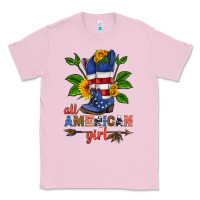 Bubblegum Pink all american girl cowboy boot with sunflower Classic Tee - HRA Design Shop