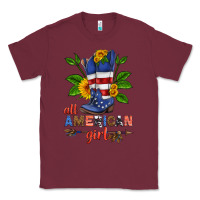 Burgundy all american girl cowboy boot with sunflower Classic Tee - HRA Design Shop