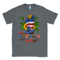 Charcoal Heather all american girl cowboy boot with sunflower Classic Tee - HRA Design Shop