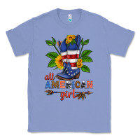 Colony Blue all american girl cowboy boot with sunflower Classic Tee - HRA Design Shop