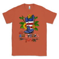 Copper all american girl cowboy boot with sunflower Classic Tee - HRA Design Shop