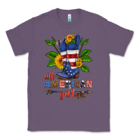 Lavender all american girl cowboy boot with sunflower Classic Tee - HRA Design Shop