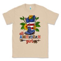 Mushroom all american girl cowboy boot with sunflower Classic Tee - HRA Design Shop