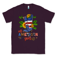Plum all american girl cowboy boot with sunflower Classic Tee - HRA Design Shop