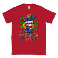 Red all american girl cowboy boot with sunflower Classic Tee - HRA Design Shop