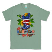 Sage all american girl cowboy boot with sunflower Classic Tee - HRA Design Shop