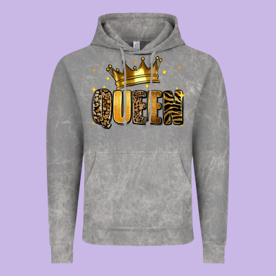 Vintage Hoodie queen glitter