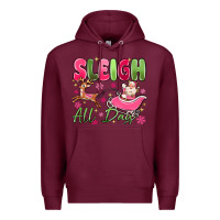 Burgundy sleigh all day Premium Hoodie - MaliasSmallBusiness