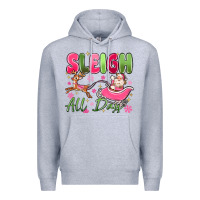 Heather Grey sleigh all day Premium Hoodie - MaliasSmallBusiness