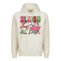 Oatmeal Heather sleigh all day Premium Hoodie - MaliasSmallBusiness