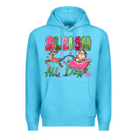 Ocean Blue sleigh all day Premium Hoodie - MaliasSmallBusiness