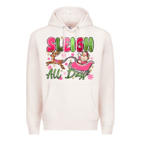 Pale Pink sleigh all day Premium Hoodie - MaliasSmallBusiness