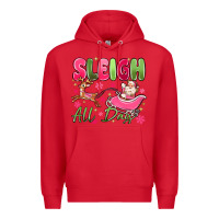 Red sleigh all day Premium Hoodie - MaliasSmallBusiness
