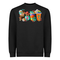 Black hippie coffee cups Heavyweight Sweatshirt - texasbilliewilder