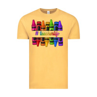 Vintage Mustard teacher life crayons Vintage Tee - texasbilliewilder