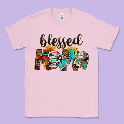 Blessed Mama Classic Tee Designed By Fadigitalartstudio