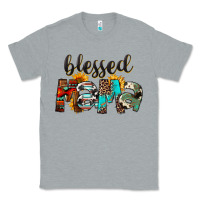 Heather Grey Blessed Mama Classic Tee - FaDigitalArtStudio